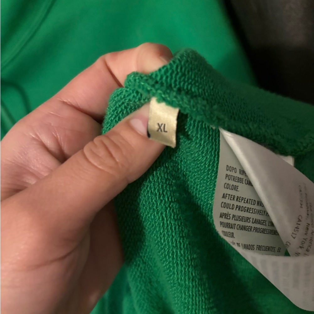 Gucci Green Pullover Hoodie With Signature Label View 4